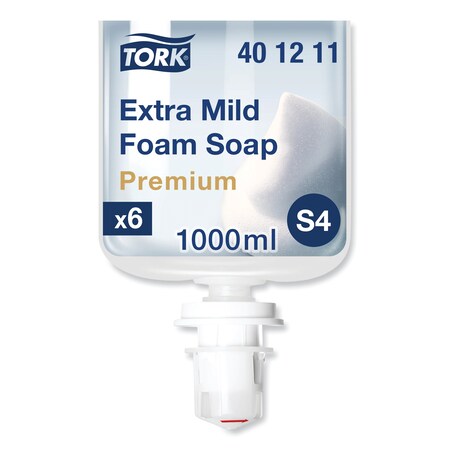 Tork Tork Extra Mild Foam Soap S4, No Fragrance Added, 6 x 1L, 401211 401211